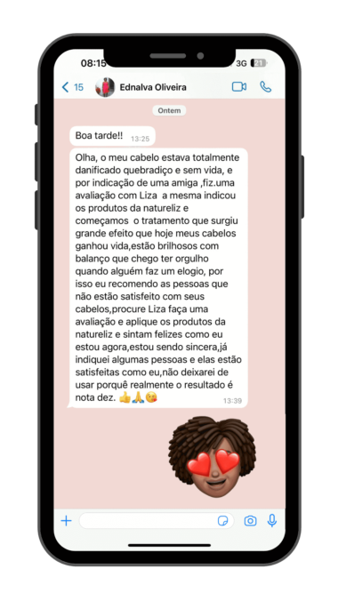 natureliz cosmeticos terapeuticos capilar depoimento cliente1