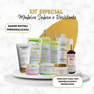 Tratamento para Cabelos Ressecados - Madeixa Sedosa e Resistente 9 itens