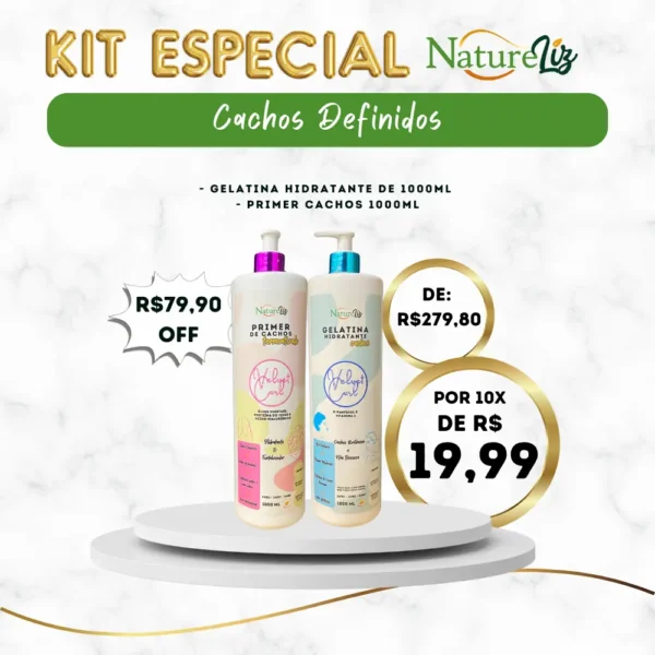 kit de tratamento capilar natureliz para cachos definidos-