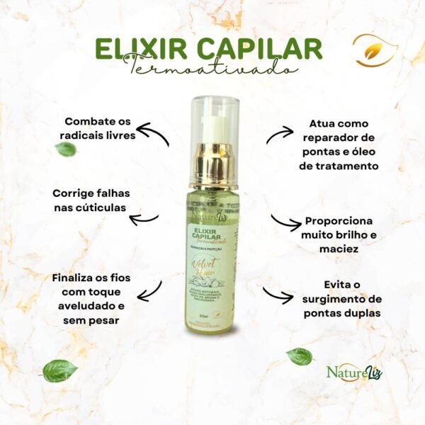 natureliz cosmeticos elixir capilar termoativado velvet hair