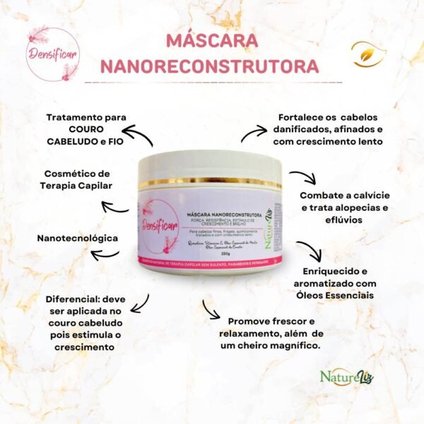 natureliz cosmeticos mascara nanoreconstrutora