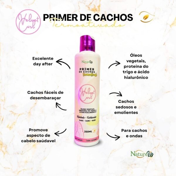 natureliz cosmeticos primer de cachos termoativado velvet curl-