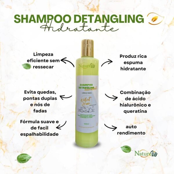 natureliz cosmeticos shampoo detangling velvet hair